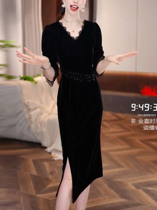 #显高显瘦 #高档女裙正版 #气质优雅大方 #女神范名媛裙 #连衣裙分享
