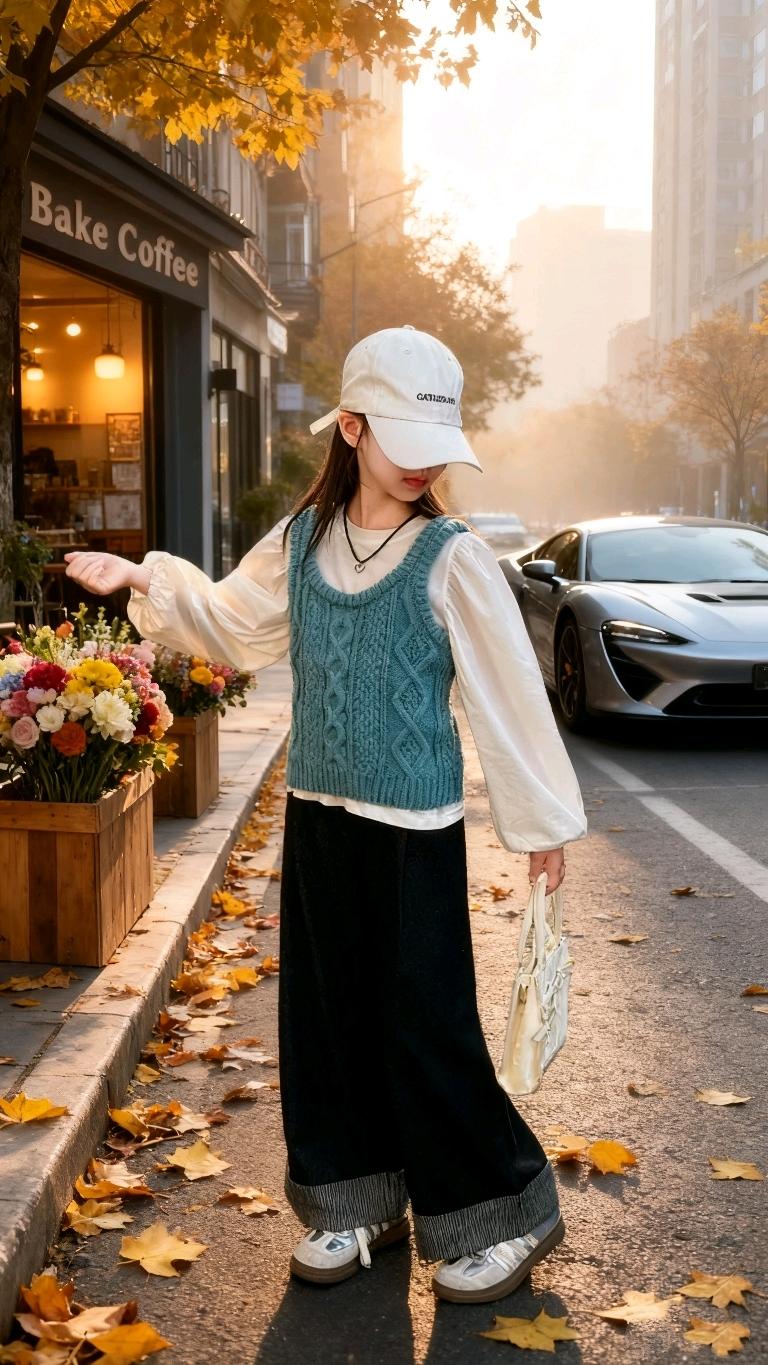 秋季#女童套装 #时髦洋气 #儿童时尚穿搭 #秋天的氛围感