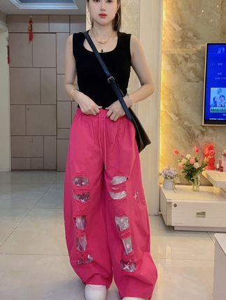 时尚百搭弯裤子#面料柔软舒适 #谁穿谁好看 #质量杠杠的好 #夏季穿搭