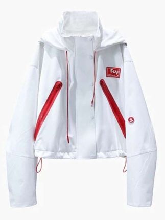 设计款月光白三防户外潮牌连帽冲锋衣轻薄外套#休闲穿搭 #冲锋衣夹克外套 #冲锋衣 #户外穿搭 #每天穿搭分享喜欢美衣请关注我