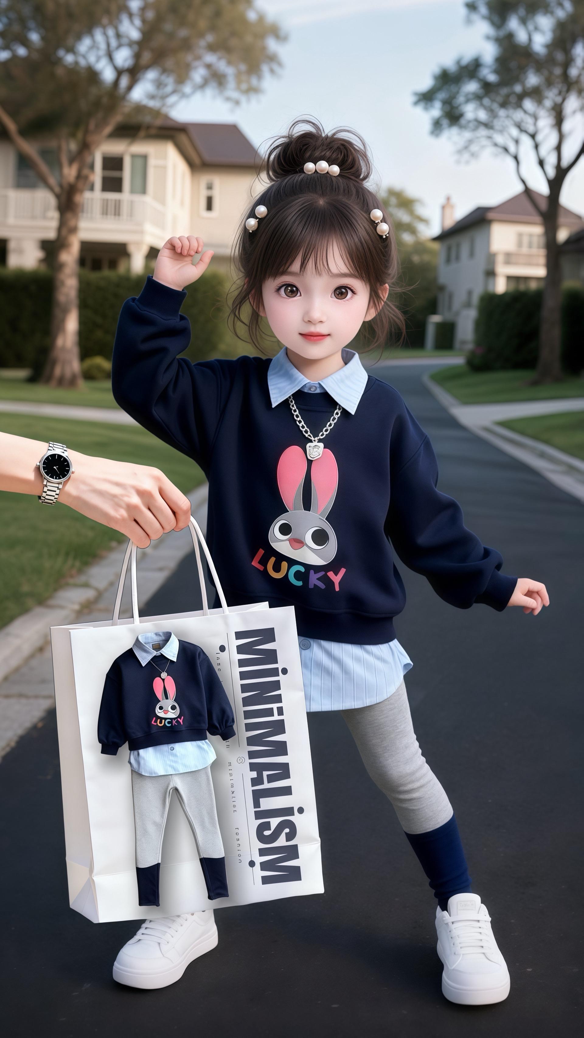 谁还没入手这套迪士尼联名卫衣套装!🐰。这套迪士尼朱迪兔联名卫衣套装也太戳中我的心巴了!藏青色卫衣+浅蓝条纹衬衫叠穿,领口露出衬衫边,学院风拉满!胸口朱迪兔图案+彩色"LUCKY"字母,可爱又吸睛✨ 下装搭配灰色拼藏青色打底裤,裤脚收紧设计显腿长,整套搭配色彩协调又有层次感。面料软糯亲肤,卫衣内里磨毛,现在穿刚刚好~ 最绝的是细节处理!衬衫领口的条纹肌理、卫衣的落肩设计、打底裤的撞色拼接,每一处都彰显品质感。我女儿穿上秒变校园偶像剧女主,出门被追问800次链接! #女童穿搭 #迪士尼联名 #卫衣套装 #学院风套装 #骗你生女儿系列