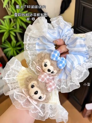是谁还没拥有可可爱爱的雪莉玫和达菲熊发圈#少女心爆棚 #头饰发饰 #发圈 #仙女必备 #甜美风