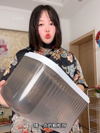 家里装米装杂粮就要用这种米桶,不占地方干净卫生好拿取#米桶#家用米桶#杂粮桶#米面桶#超便宜超划算