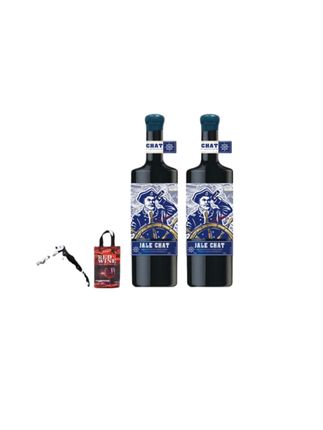 #上热门🔥 法国高档红酒17.5度航海家干红葡萄酒750ML*2瓶礼袋装  @DOU+小助手