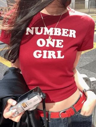 #女装 #今日穿搭 #夏季穿搭 #质量杠杠的好 #短袖t恤 圆领正肩短袖印花女夏季休闲百搭显瘦修身辣妹韩系ins风小上衣t恤