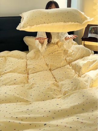 谁懂啊!双层纱四件套贴肤像云朵,镂空花边直接戳中少女心!#双层纱四件套 #柔软亲肤 #卧室改造 #家居床上用品 #家居好物