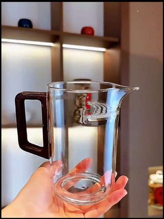玻璃公道杯耐高温泡茶壶绿茶泡茶器月牙过滤一体杯茶水分离#分茶器#公道杯#茶器#茶具好物推荐#月牙一体公道杯