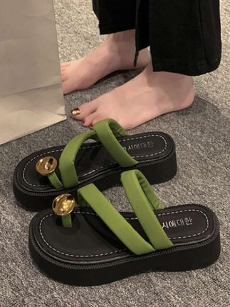 #时尚厚底夹脚凉拖鞋 #厚底套趾拖鞋 #凉拖鞋 #你鞋真好看