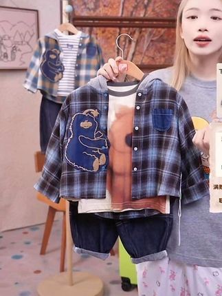 #潮童穿搭 #童装搭配每日更新 马拉丁童装儿童外套2025秋装新款男童透气牛仔帅气衬衫外套