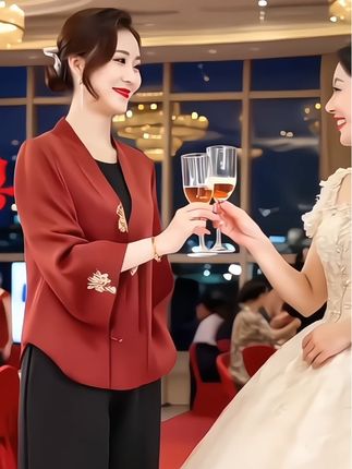 平时可穿套装#新中式穿搭#喜婆婆喜妈妈婚宴装#套装#喜庆#敬酒服@DOU+小助手 @巨量千川