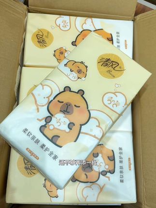 啊啊啊!大品牌也来卷了!清风和卡皮巴拉的联名悬挂抽纸,你看才啥价就到手10大提,原生木浆纸!用一张抽一张超方便!刷到还有闭眼囤!#清风 #悬挂抽纸 #超便宜超划算 #囤纸 #生活用纸