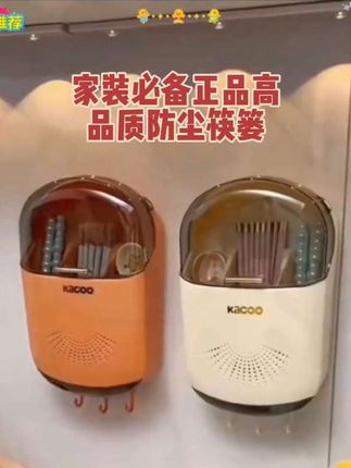 抢【正品高品质】家用带盖防尘勺子筷子筒壁挂式筷篓厨房筷笼置物架#筷子筒 #壁挂式筷篓 #置物架 #防尘 #厨房好物 @DOU+上热门