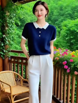 休闲翻领