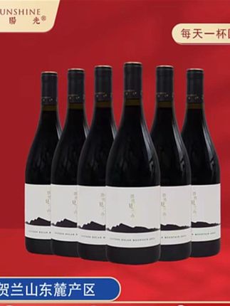 【国产红酒】宁夏贺兰山东麓产区贺兰山海干红葡萄酒13度750ml*6 瓶 #宁夏红酒 #干红葡萄酒 #葡萄酒推荐 #红酒 #小酒喝起来