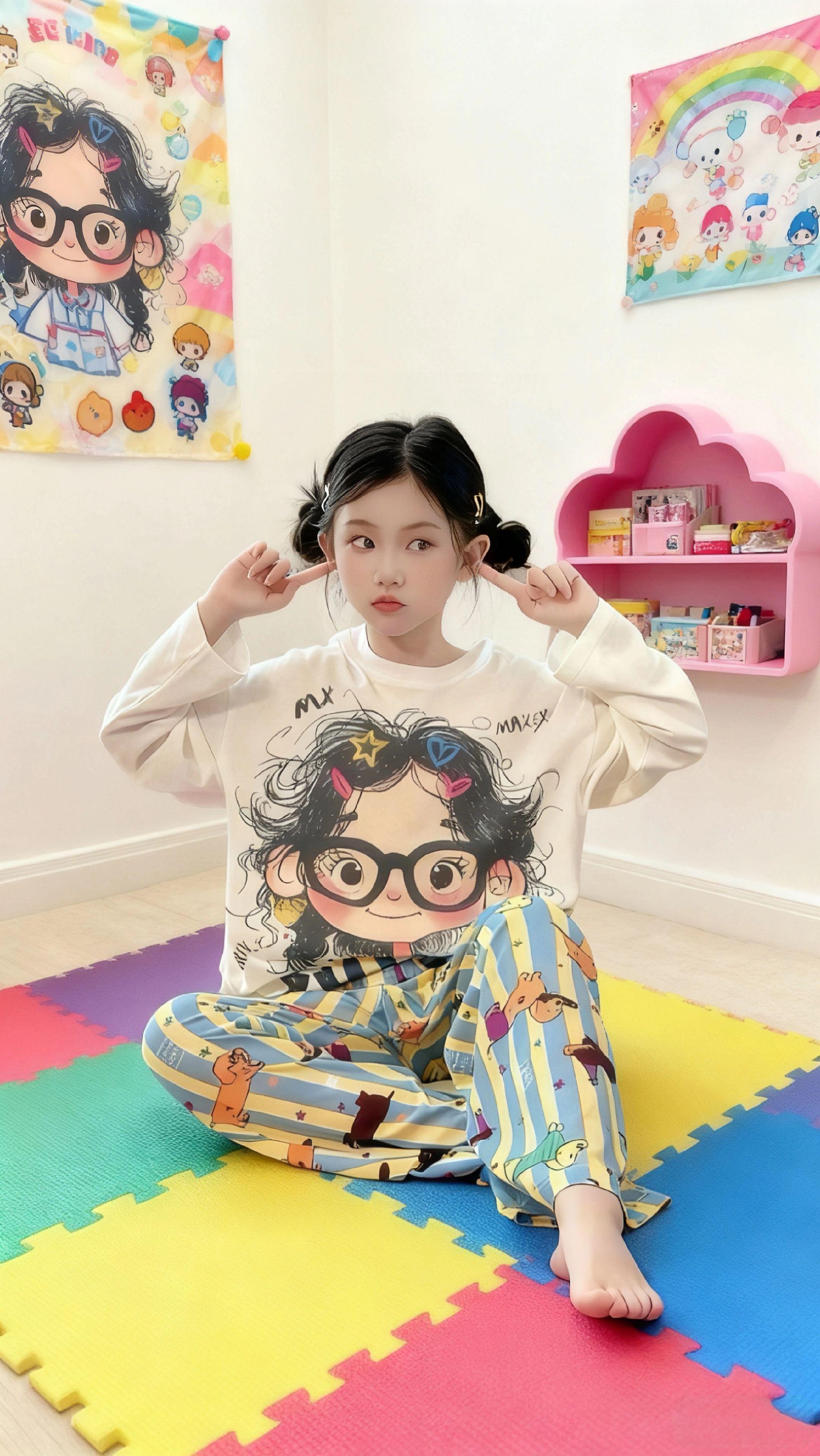 #家居服套装#睡衣穿搭#睡衣家居服#这也太好看了#女童睡衣