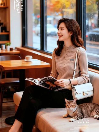 #时尚气质穿搭 #优雅气质 #时髦穿搭 #时尚感穿搭 #洋气半高领打底衫