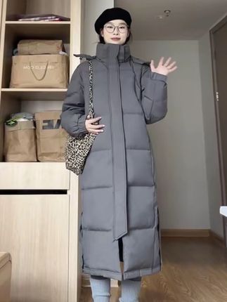 中戏长款过膝棉服男女同款 #棉服也能穿出时尚感 #秋冬过膝棉服 #男女同款 #秋冬都市硬核穿搭  #秋冬新款