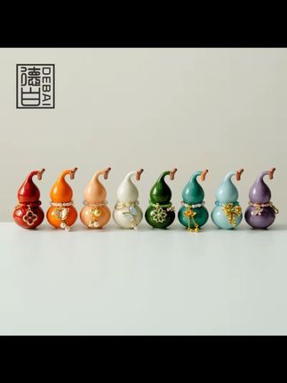 德白陶瓷茶宠装饰摆件梦幻八彩小葫芦套装客厅家用茶桌茶道零配件#葫芦茶宠 #茶宠摆件精品 #茶宠 #茶配件 #喝茶的仪式感
