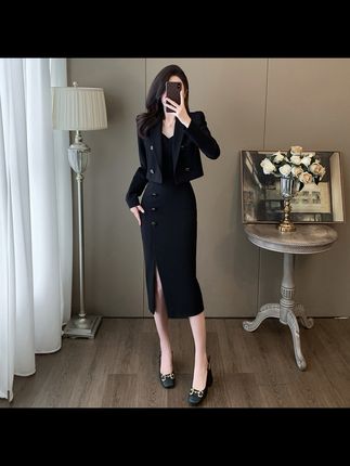 #高级感穿搭 #连衣裙 #显高显瘦显腿长 #黑色高级感穿搭 #高端气质