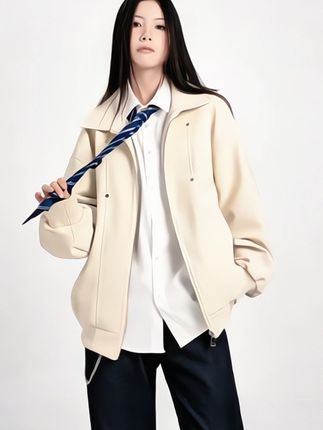 秋冬美式翻领皮衣男女机车服潮牌防风夹克情侣宽松休闲百搭外套#今日穿搭 #高级感穿搭 #穿搭笔记 #时尚拍摄 #穿搭穿搭