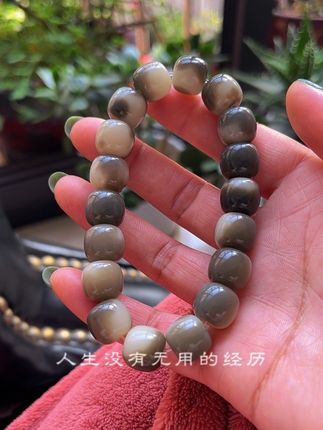 烟雨朦胧天然菩提根情侣手串,学生党挚爱绕指柔盘珠串文玩新宠,男女皆宜,尽显青春时尚细腻质感,伴您度过美好时光。#菩提手串 #文玩爱好者 #手串 #盘玩 #强烈推荐