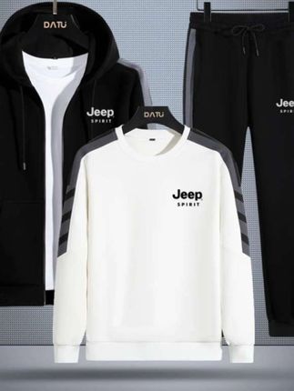 #三件套 JEEPSPIRIT男士休闲运动套装连帽官方高端正品男女同款春秋款长袖#性价比超高 #帅气十足 #高档大气上档次 #爆款热卖中