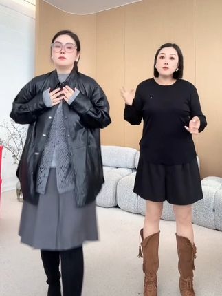 灰黑两色的马甲,随心搭随意搭都很好看#大码女装 #微胖穿搭 #早秋穿搭 #国庆出游穿搭