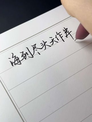 谁还没用过这支钢笔我都会伤心的 海到尽头天作岸 山登绝顶我为峰#手写 #摘抄 #文字 @抖音小助手
