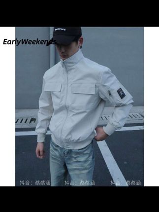 Weekends 美式硬汉工装三防教练夹克秋冬立领防风宽松工装外套男#秋冬外套#三防户外外套 #时尚穿搭