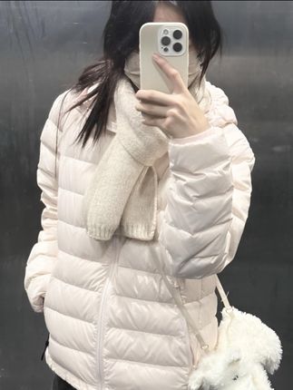 灰色排骨羽绒服女短款轻薄2025年冬季新款休闲鸭绒情侣连帽外套潮#潮酷穿搭 #户外穿搭 #韩系穿搭 #外套穿搭 #保暖穿搭