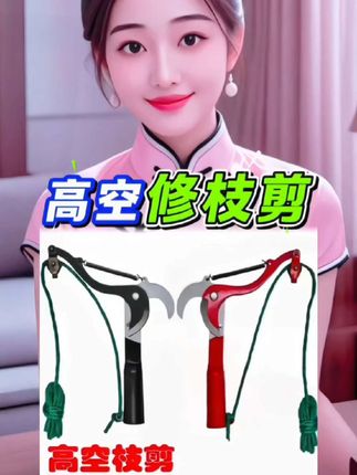 有了这个#高空修枝剪 就可以站在地面上很轻松的修剪高处的树枝,真的很方便#树枝修剪 #园林工具 #树枝专用剪刀