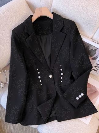 提花刺绣长袖小西服女2025大码女装秋季新款轻奢西装外套女#女装 #穿出高级感 #高级感穿搭 #衬衣穿搭 #女装穿搭