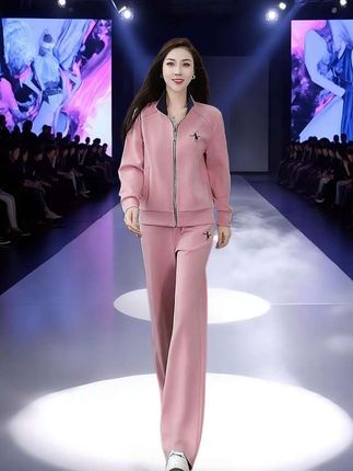 #宽松休闲运动套装女士#2025新款立领开衫时尚卫衣#春秋季显瘦两件套#女装穿搭 #运动套装穿搭 @DOU+小助手