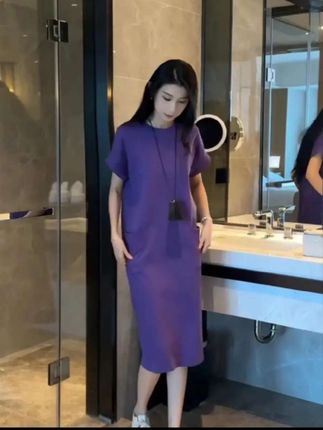 #短袖连衣裙#宽松休闲#气质穿搭 @巨量千川