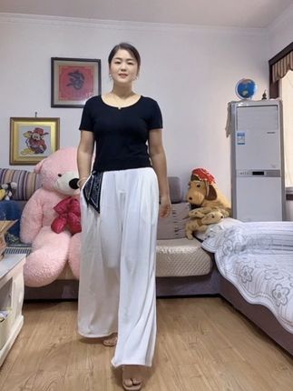 【送丝巾】新款西装宽松版阔腿裤休闲风纯色显瘦设计师休闲裤女早秋#西装阔腿裤 #百搭神裤 #梨形身材穿搭