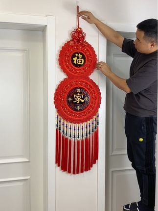 给大家推荐一款适合挂在客厅墙走廊玄关的葫芦中国结挂件,好喜庆 #创作者中心 #创作灵感 #客厅装饰画 #中国结 #玄关