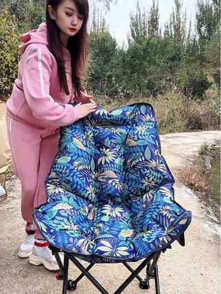 办公午休户外露营加棉月亮椅 #加棉月亮椅#午休椅#露营#户外折叠椅子#躺椅