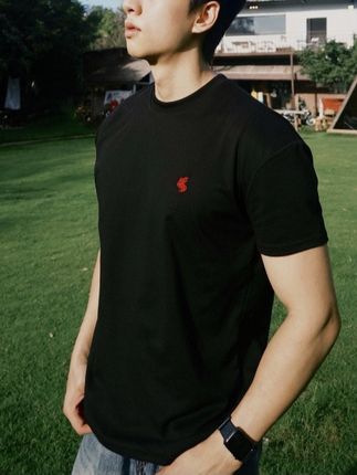 【BST】美式复古战马浮雕刺绣LyocellSorona正肩显型凉感T恤#凉感短袖#复古短袖#正肩短袖#时尚短袖#品质男装