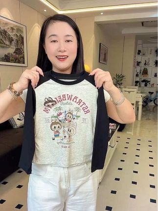 甜美可爱的女童打底衫,还是拉布布图案,小孩子太喜欢了,面料柔软舒适,版型百搭又好看! #女童穿搭 #纯棉打底衫 #女童打底衫 #拉布布