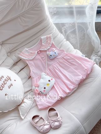 这是谁家的小甜妹呀~粉嘟嘟的hello Kitty#高品质童装 #甜美穿搭 #生女儿就是用来打扮的 #每日童装穿搭分享 #生女儿就要这样穿