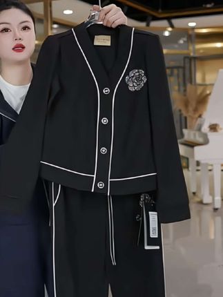 2025秋季新款长袖运动休闲套装女士时尚宽松烫钻潮流【TZ021】#运动套装#轻奢套装#休闲套装#气质穿搭 #初秋新款#秋季套装