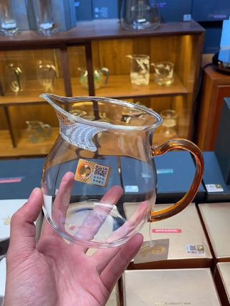 玻璃加厚禾器观禄煮茶器月牙公道杯大容量分茶器#茶漏一体公道杯 #煮茶器 #分茶器#月牙公道杯#高硼硅玻璃