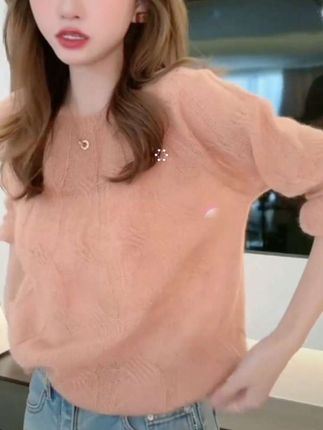 #针织衫#上衣#慵懒风穿搭#早秋新款#显瘦穿搭