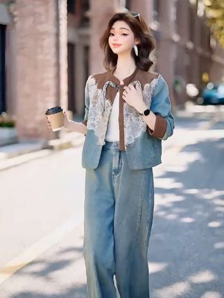 #牛仔套装 #减龄显瘦穿搭 #今年最流行穿搭 #春秋穿搭 #牛仔控 @抖加🔥上热门🔥dou+🔥热点宝 @热点宝