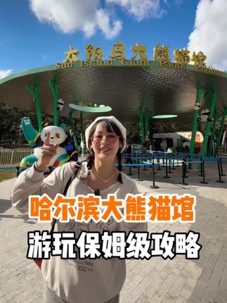 尔滨也🈶大熊猫馆啦! 快来打卡 #哈尔滨吃喝玩乐攻略#太阳岛 #大熊猫