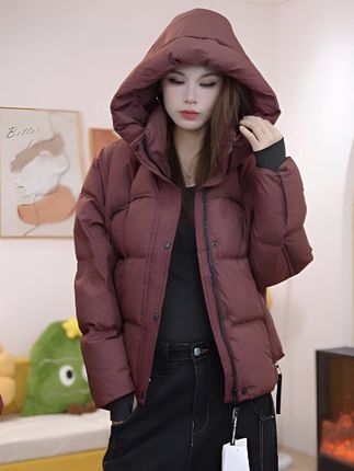 冬季新款厚款连帽韩版宽松休闲时尚羽绒服女款爆款2025新款正品#女装 #懒人必备 #今日穿搭 #羽绒女短款 #羽绒服