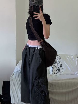 日系工装 #ootd穿搭 #男女同款 #夏季穿搭 #今天穿什么 #夏日中性风穿搭日记