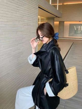 #长袖水洗皮上衣女#薄款水洗皮上衣外套女#品质女装