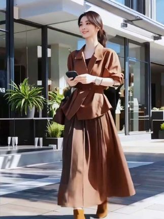@DOU+上热门 #时尚女装#条纹衬衫#穿搭气质#时尚洋气连衣裙#热门