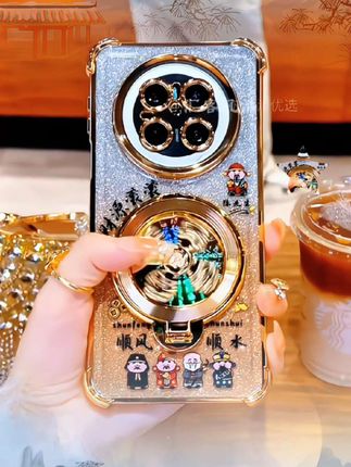 姓氏定制【华为Mate70/70Pro/优享版/70Pro+】四角防摔陀螺折叠支架#防摔手机壳#华为mate70手机壳#强烈推荐